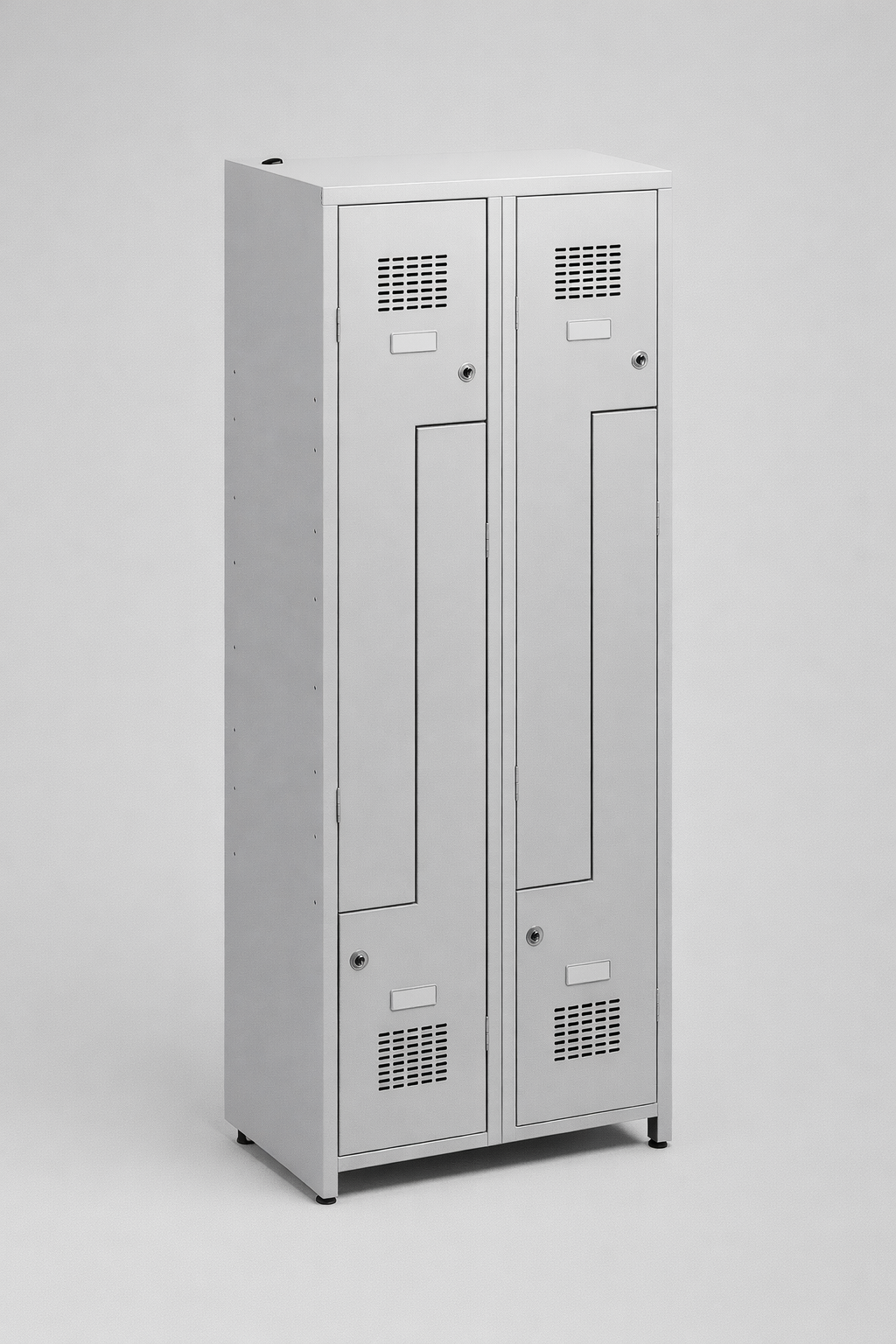 Szafka ubraniowa BHP typu L Sul 32 W lx - wygodne gospodarowanie przestrzenią szatni przy