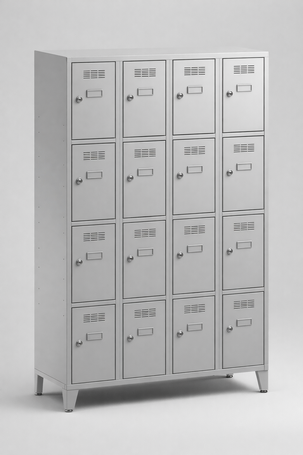 Szafa skrytkowa SUS 344 W st – na nóżkach - czytelny podział prywatnych schowków w przestrzeni