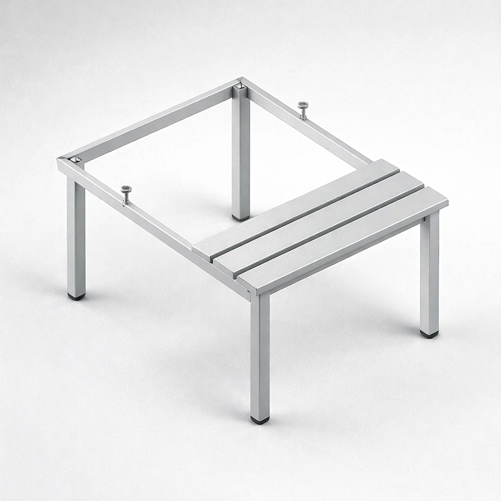 Podstawa do szaf WSU i MSU P 313 W – Podstawy z siedziskiem z listew PCV – wersja ekonomiczna - rozbudowę funkcjonalności szaf o