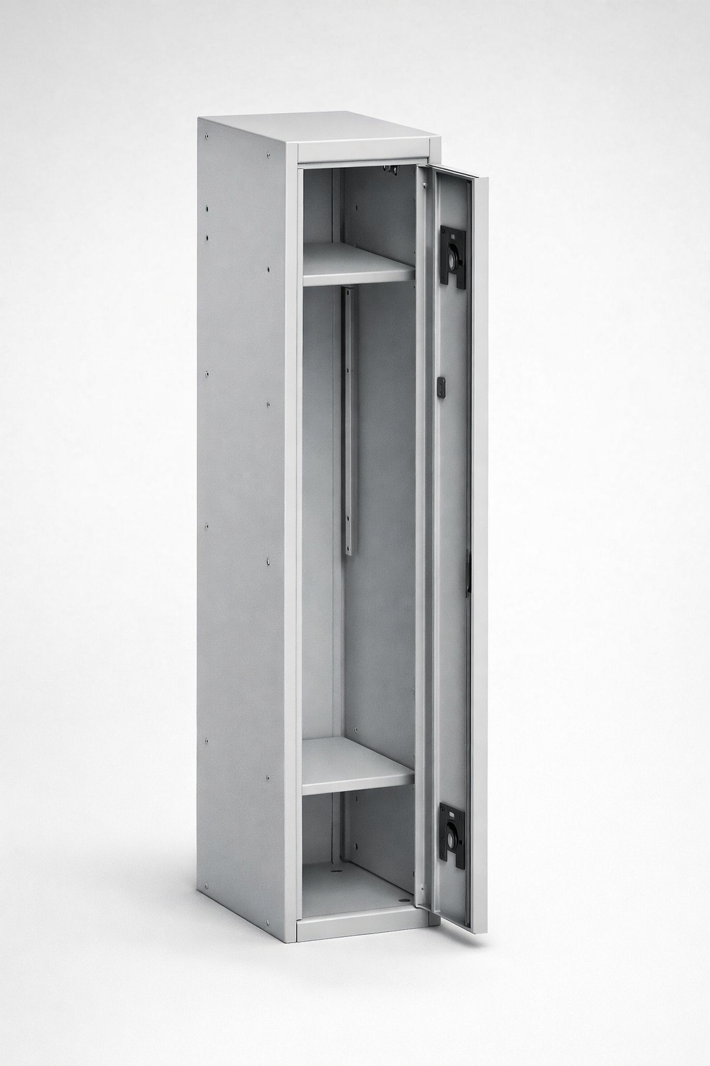 Meble szkolne — Rodzina mebli szkolnych dla szkół, kampusów, internatów i obiektów edukacyjnych, obejmująca szafki uczniowskie, rozwiązania z poziomą półką oraz specjalistyczne szafy ładowania.