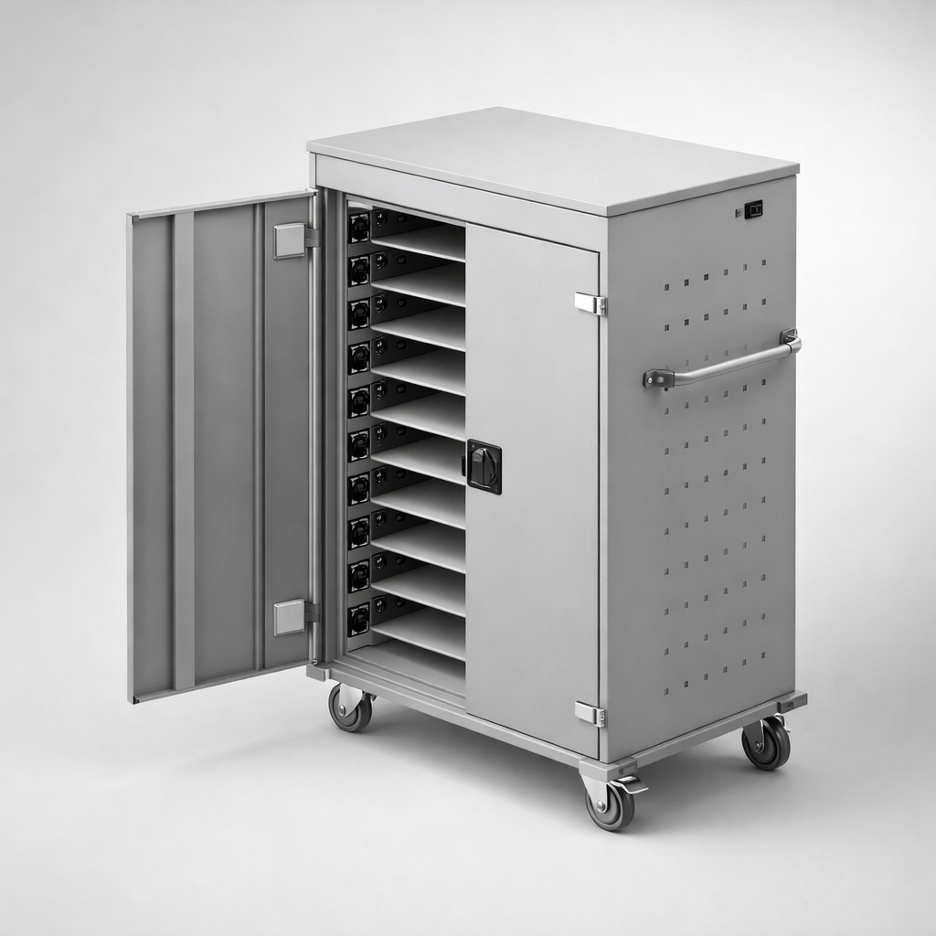 Wózek na laptopy WNL 0614051003 - kontrolowany obieg, ładowanie i sprawne