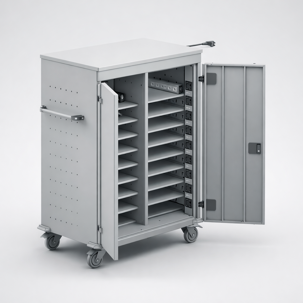 Wózek na laptopy WNL 0614051004A67 - kontrolowany obieg, ładowanie i sprawne