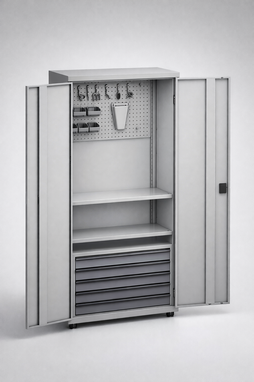 Szafa warsztatowa MSW210/5-17 - organizację narzędzi, komponentów i wyposażenia