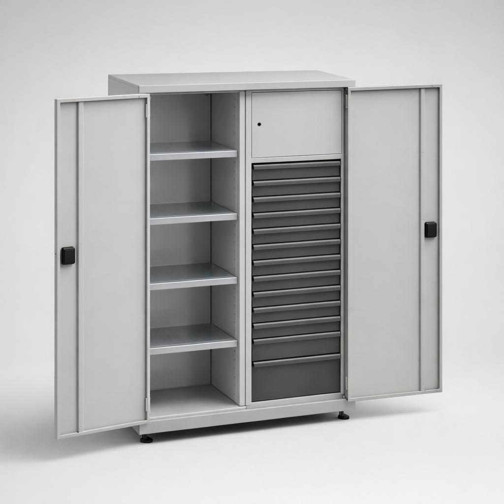 Szafa warsztatowa MSW212/5-31 - organizację narzędzi, komponentów i wyposażenia