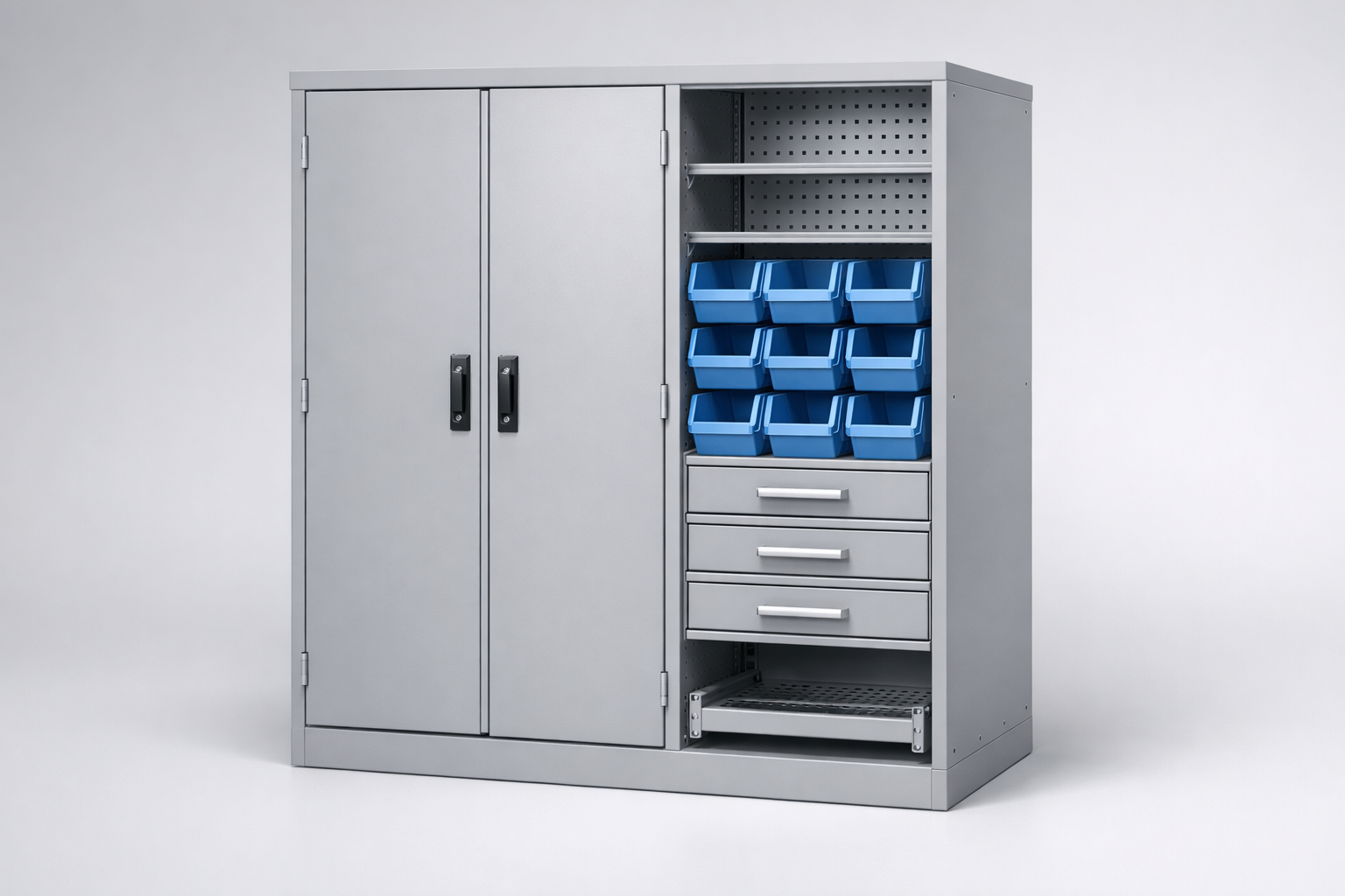 Szafa warsztatowa Pojemnik warsztatowy S3/h63 - WYSOKI - organizację narzędzi, komponentów i wyposażenia